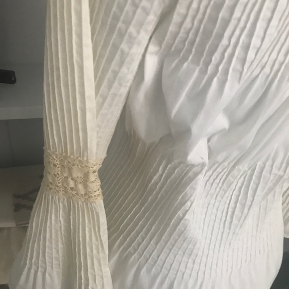 Robert Rodriguez White Blouse with Flared Sleeves - Picture 3 of 4